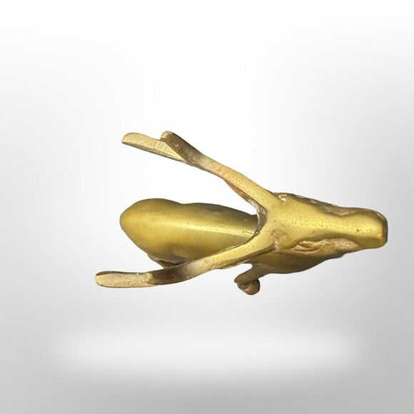 Vintage Brass Deer Figurine Buck 6.5 Inches Unbranded Heavy Rudolf Winter Decor - Picture 7 of 11